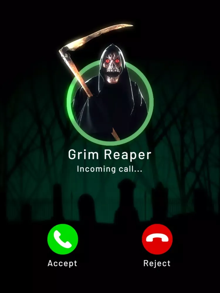 Tangkapan layar Grim Reaper Call Prank iPad 
