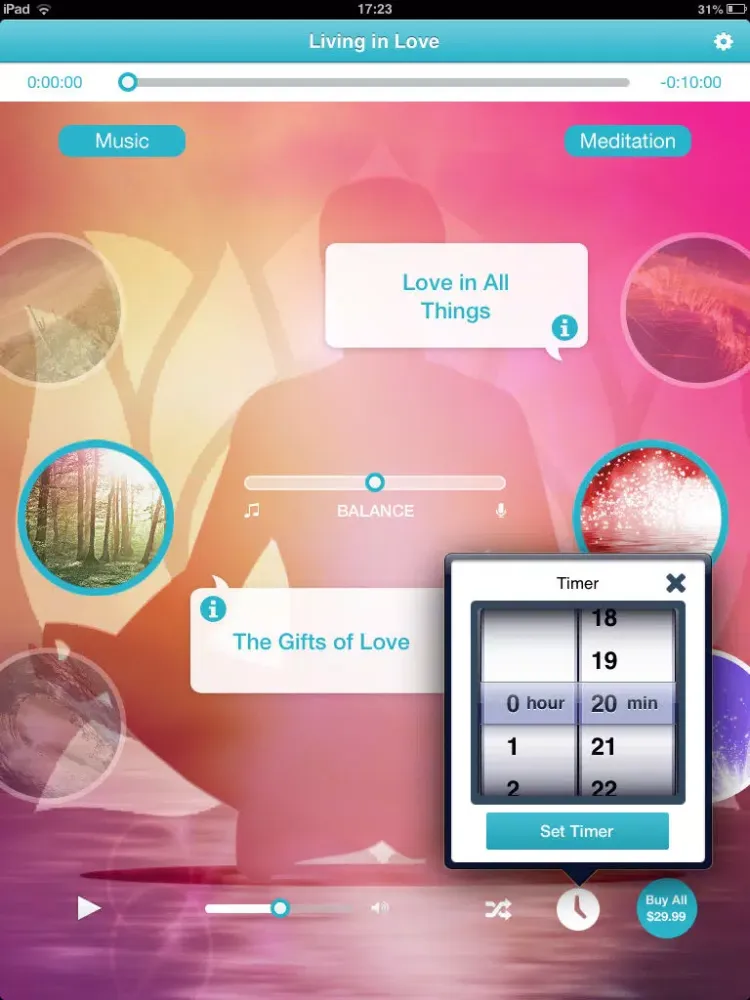 Ảnh chụp màn hình của Living in Love iPad 