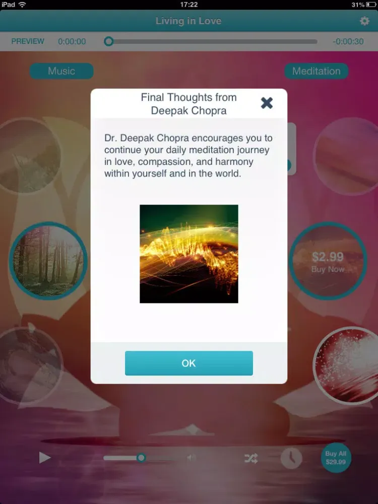 Ảnh chụp màn hình của Living in Love iPad 
