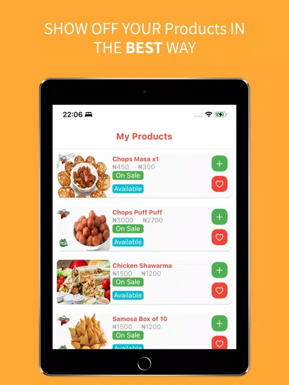 Chops Vendors iPad  Ekran Görüntüleri