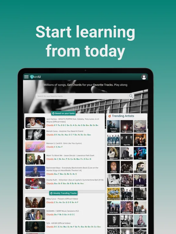 Tangkapan skrin ChordU - get chords & notes iPad 