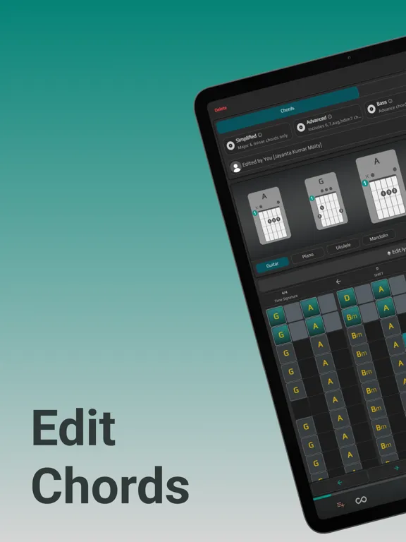Tangkapan skrin ChordU - get chords & notes iPad 