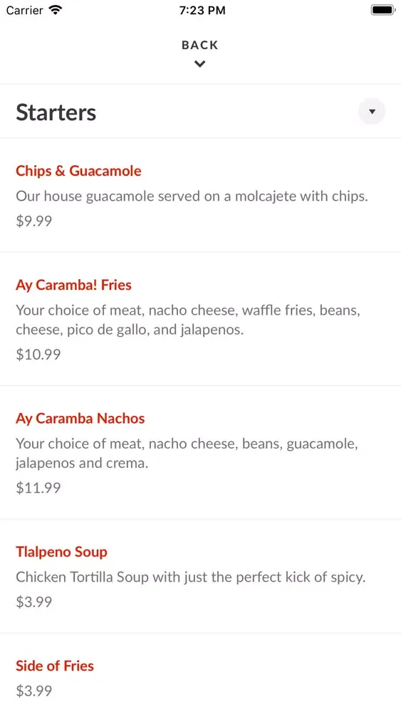 Ay Caramba Real Mexican Food سکرین شاٹس