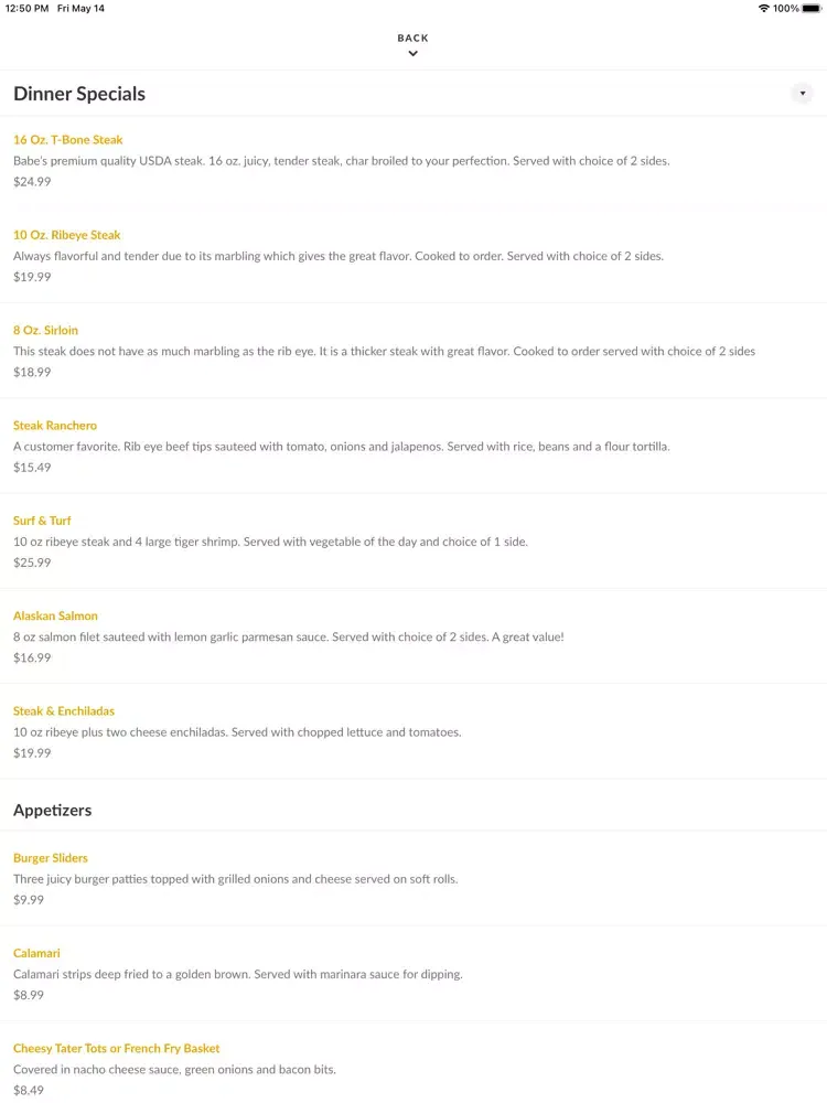 Capturas de tela do Babe's Sports Page iPad 