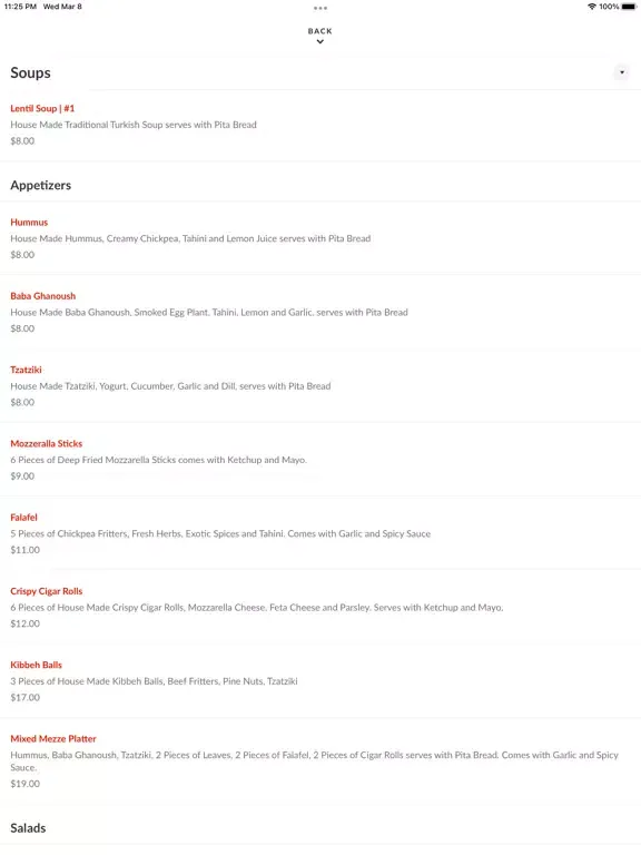 Babush Mediterranean Cuisine iPad 应用截图