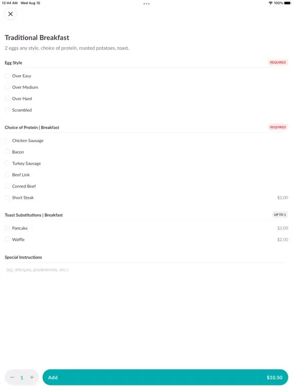 Blac Bistro iPad 应用截图