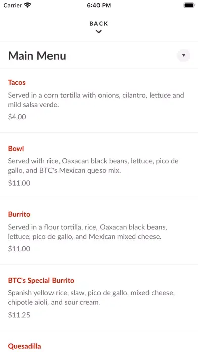 Captures d'écran de Bushwick Taco Company