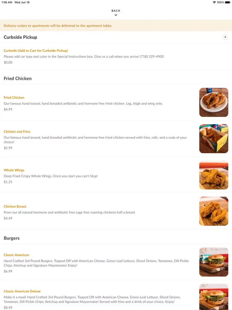 Darbar's Chicken & Ribs iPad  Screenshots