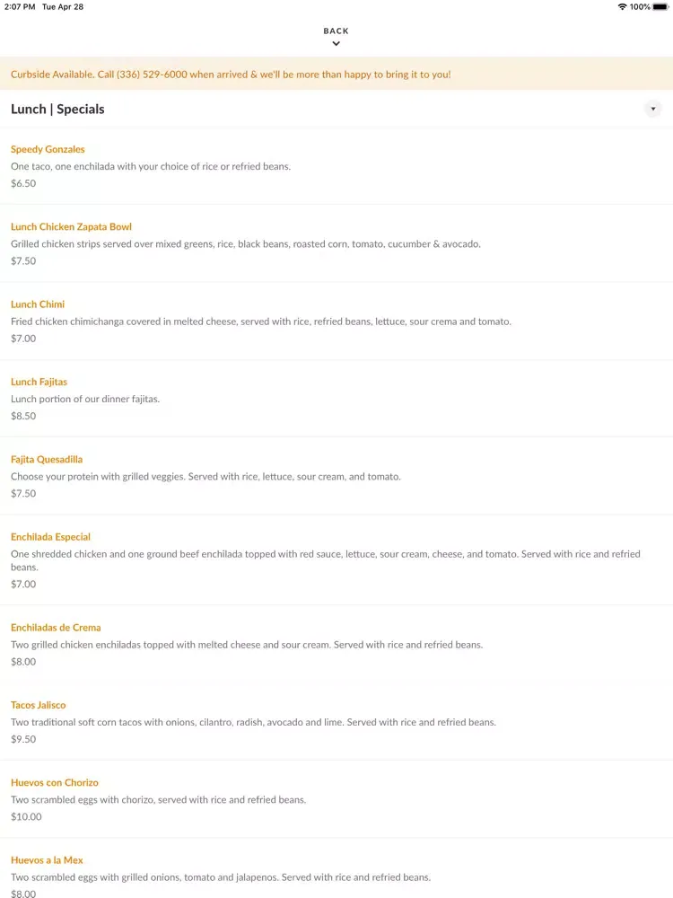 Don Zapatas Mexican Grill iPad  স্ক্রিনশট