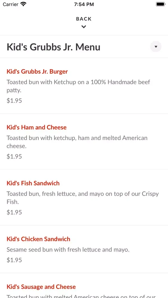 Grubbs Takeaway Screenshots