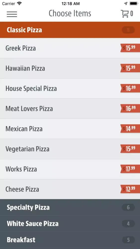 Zrzuty ekranu Hollywood Pizza Cafe