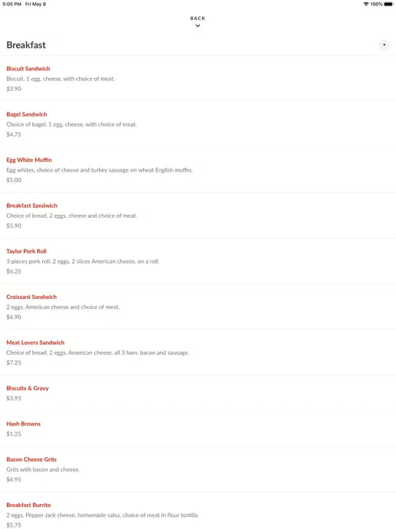Not Just Franks Cafe iPad 应用截图