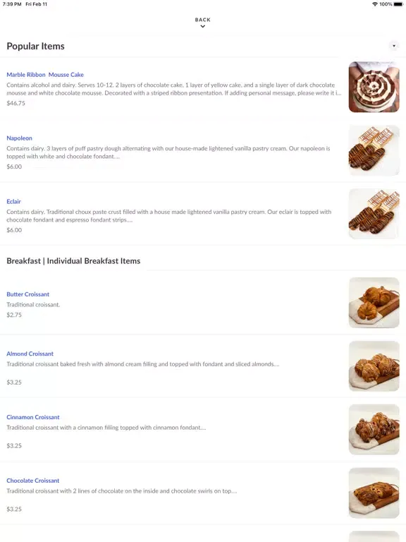 Pastries By Randolph iPad 應用截圖
