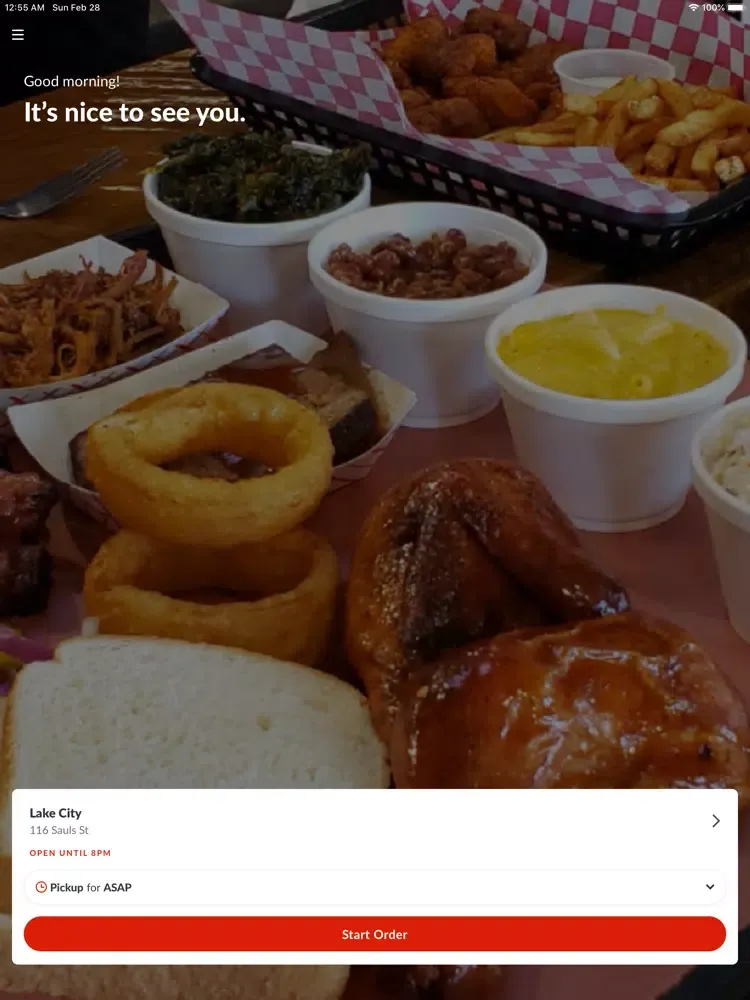 Ảnh chụp màn hình của Piggybacks BBQ & Catfish iPad 