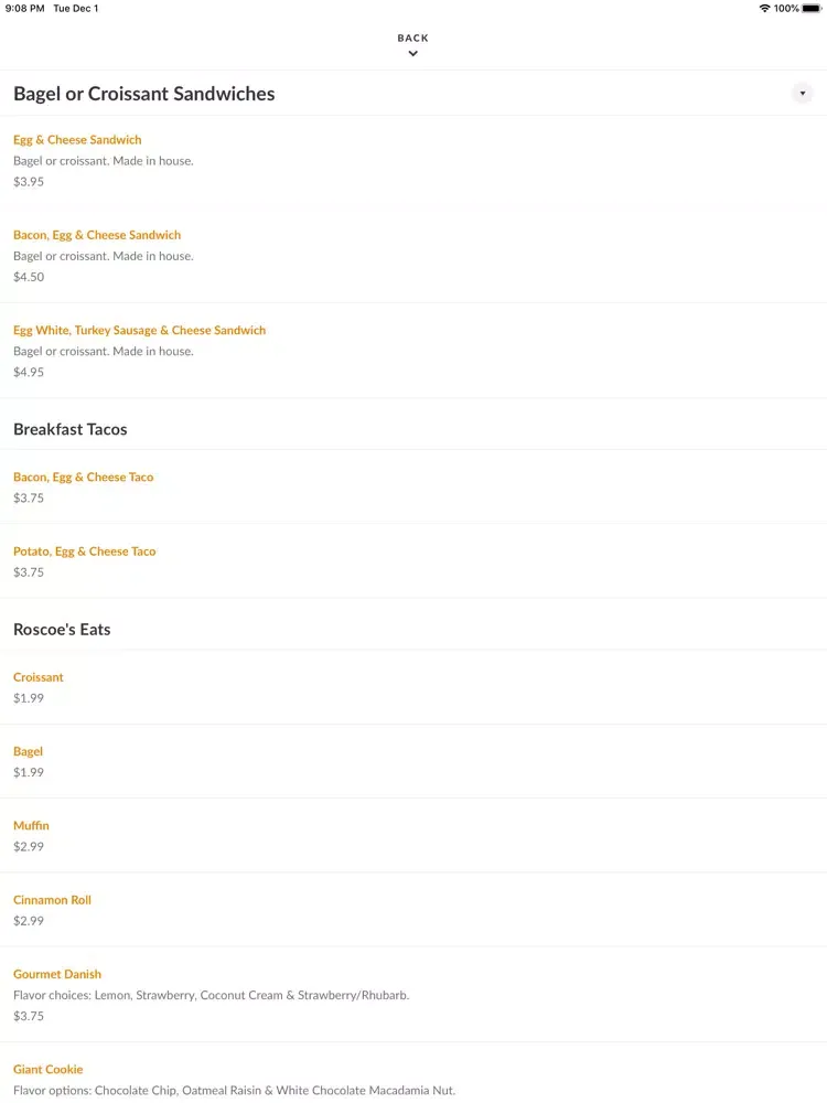 Roscoe's Coffee House iPad  スクリーンショット