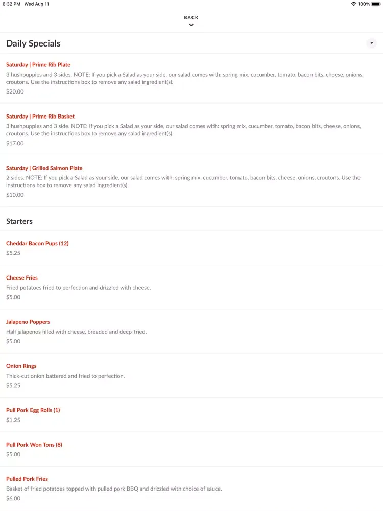 Zrzuty ekranu Russell's Smokin' Good BBQ iPad 