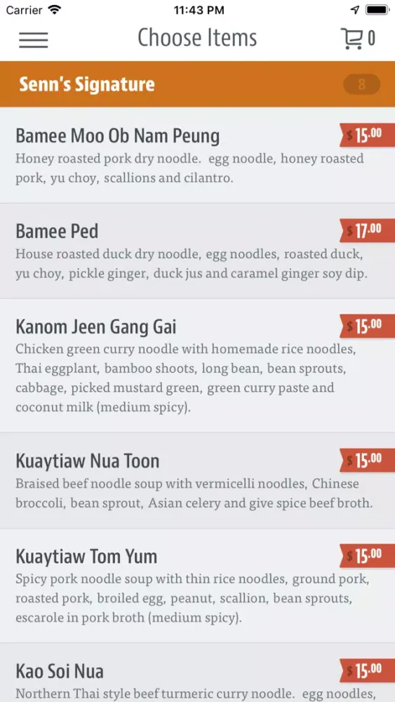 Senn Thai Comfort Food Screenshots