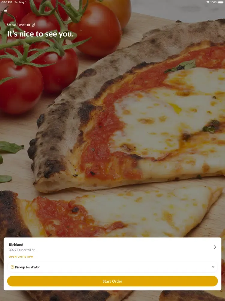 Stick+Stone Wood-Fired Pizza iPad 应用截图