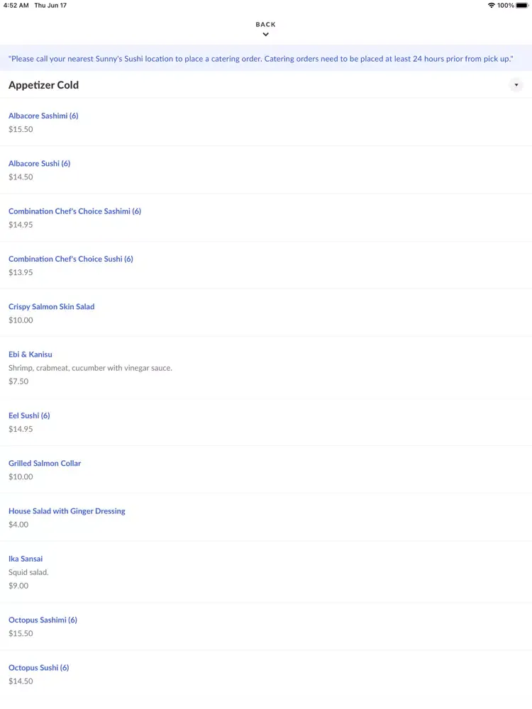 Sunny's Sushi iPad  Screenshots