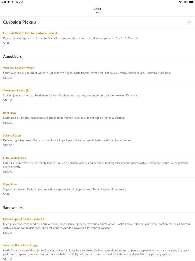 Venetian Bar & Lounge iPad 應用截圖