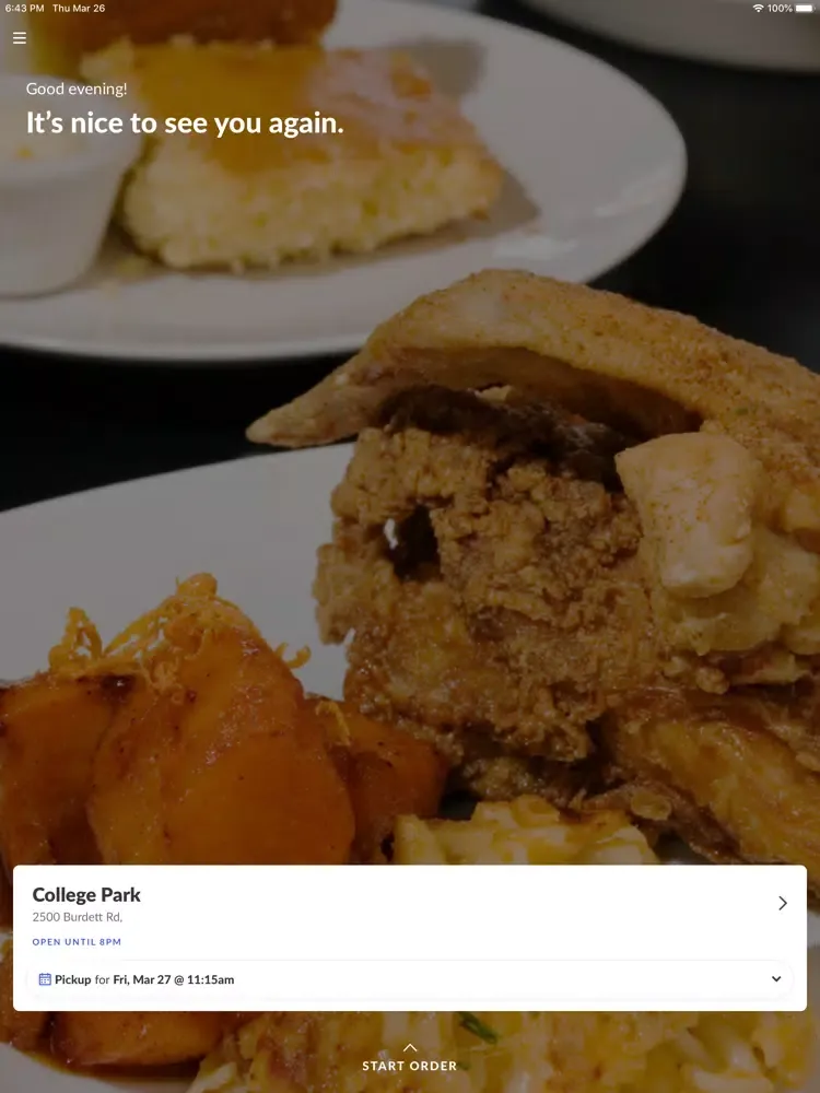 Ảnh chụp màn hình của World Changers Dining Services iPad 