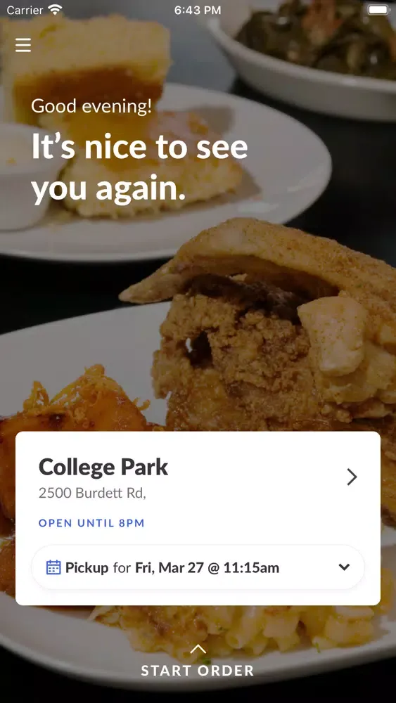 Ảnh chụp màn hình của World Changers Dining Services