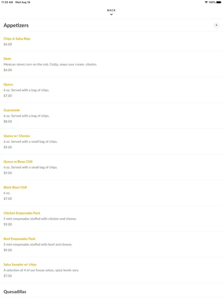 Screenshot di Zandra's Taqueria VA iPad 