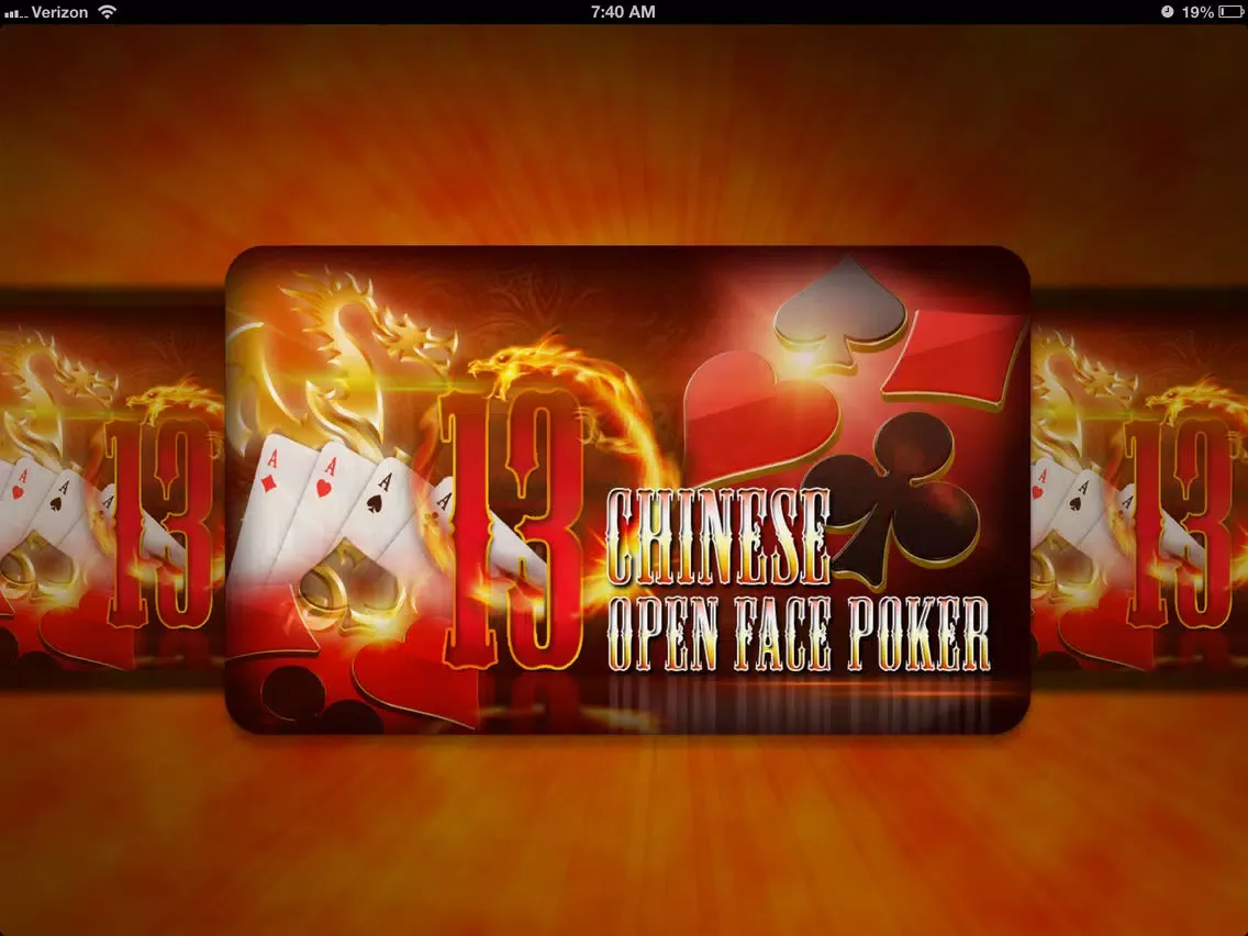 تصاویر Chinese Open Face Poker iPad 