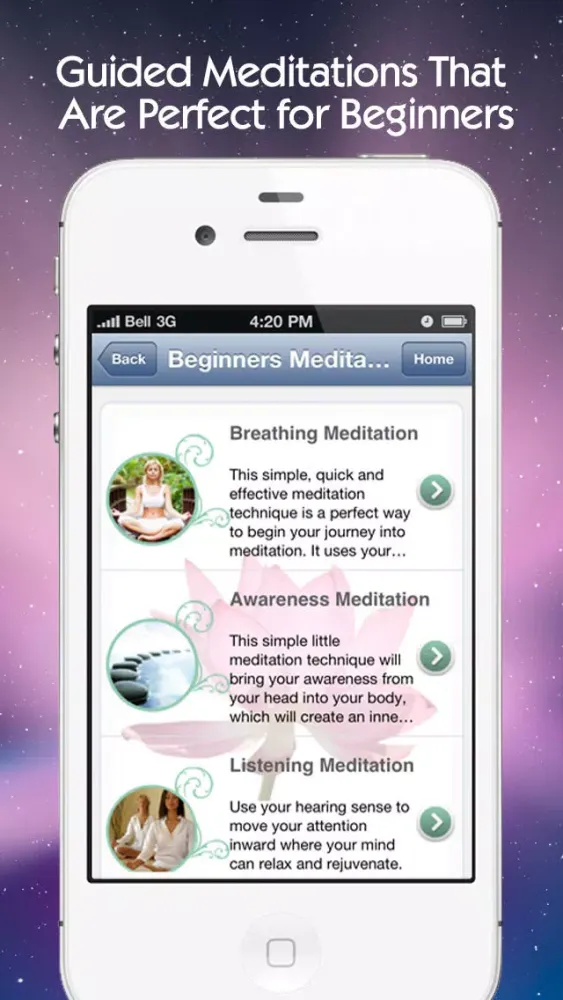 Beginners Meditation Techniques: Guided meditations for deep sleep, relaxation & inner peace应用截图