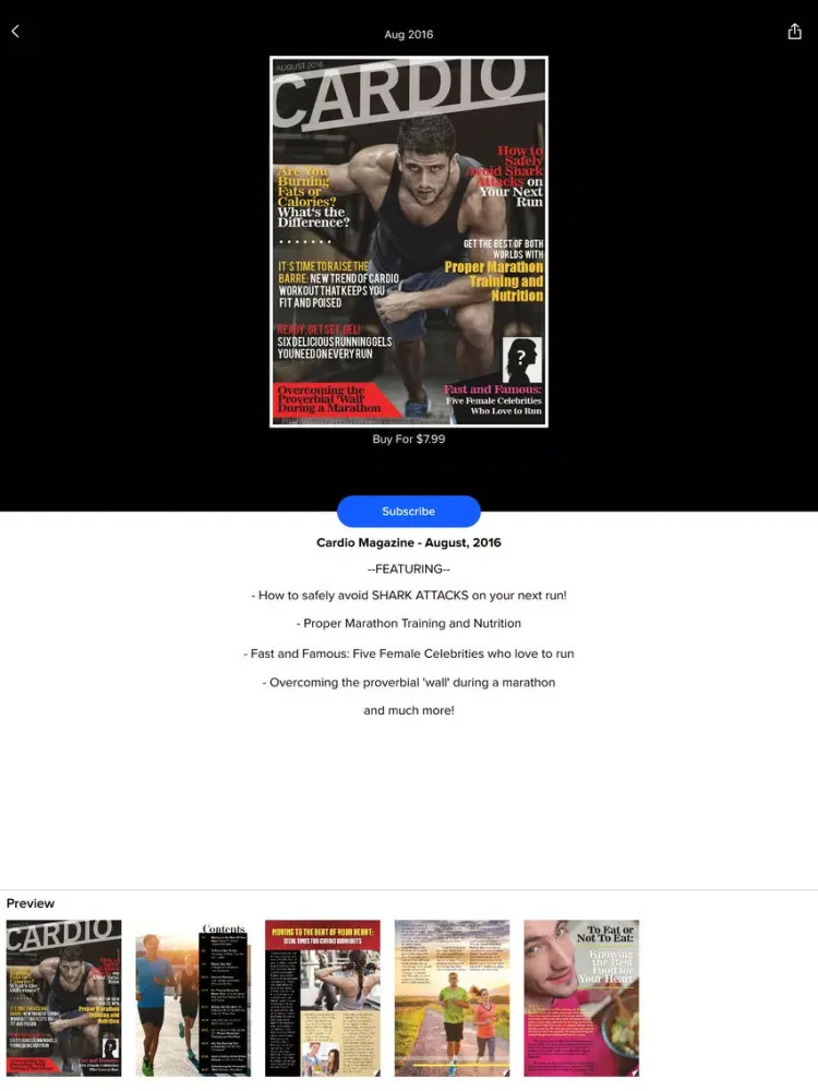 Cardio Magazine iPad 应用截图