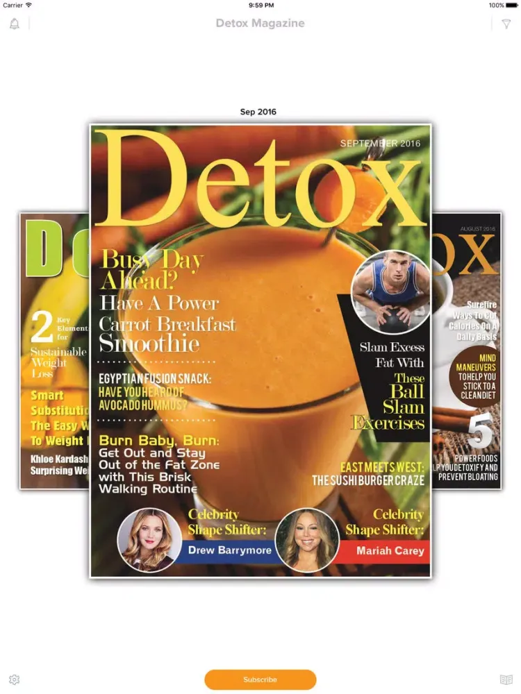 Screenshot di Detox Magazine iPad 