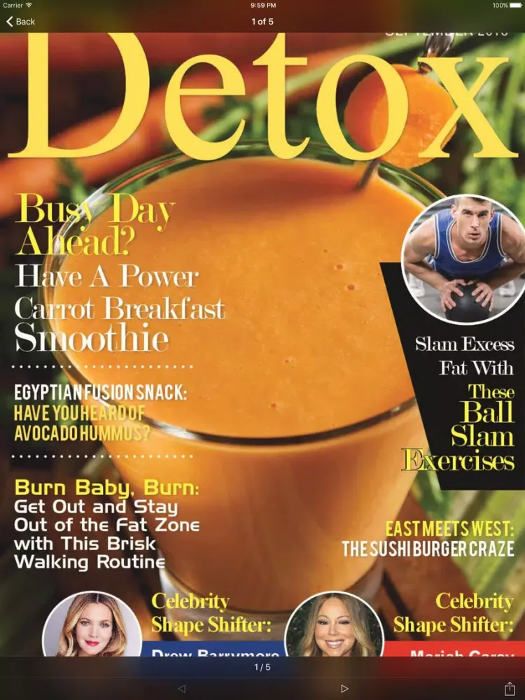 Screenshot di Detox Magazine iPad 