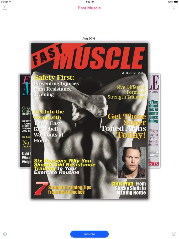 Tangkapan skrin Fast Muscle Magazine iPad 