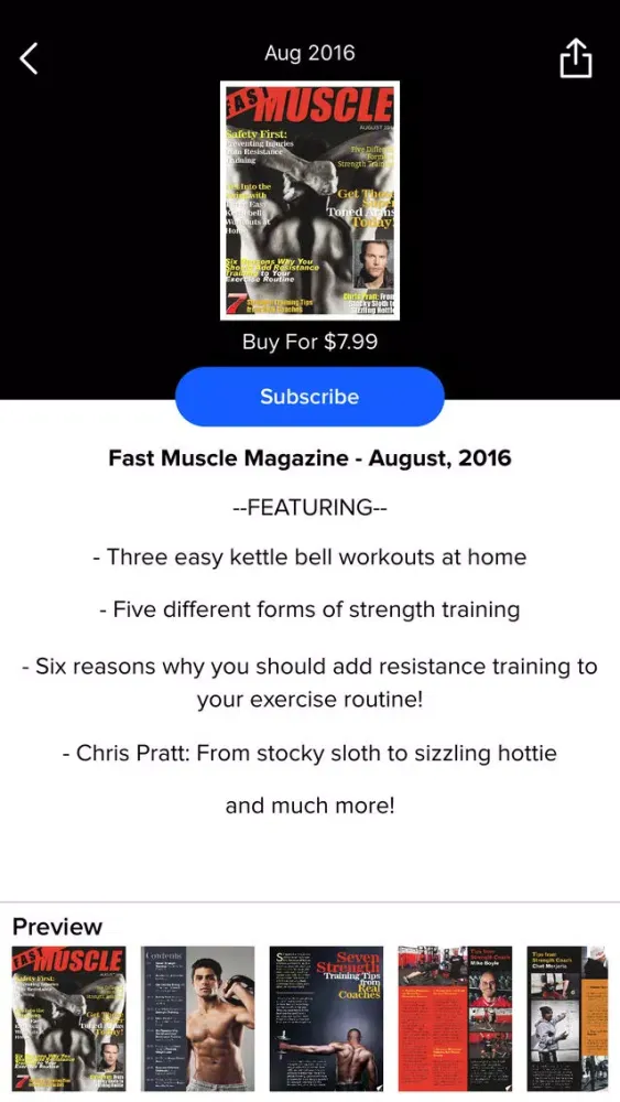 Tangkapan skrin Fast Muscle Magazine