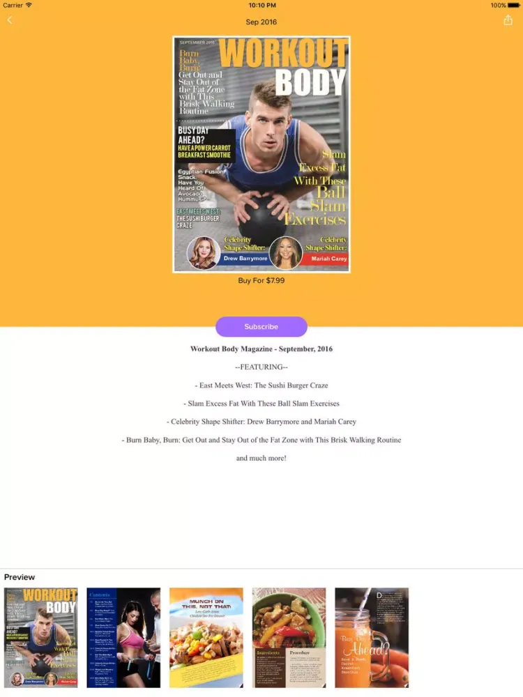 Скриншоты Workout Body Magazine iPad 