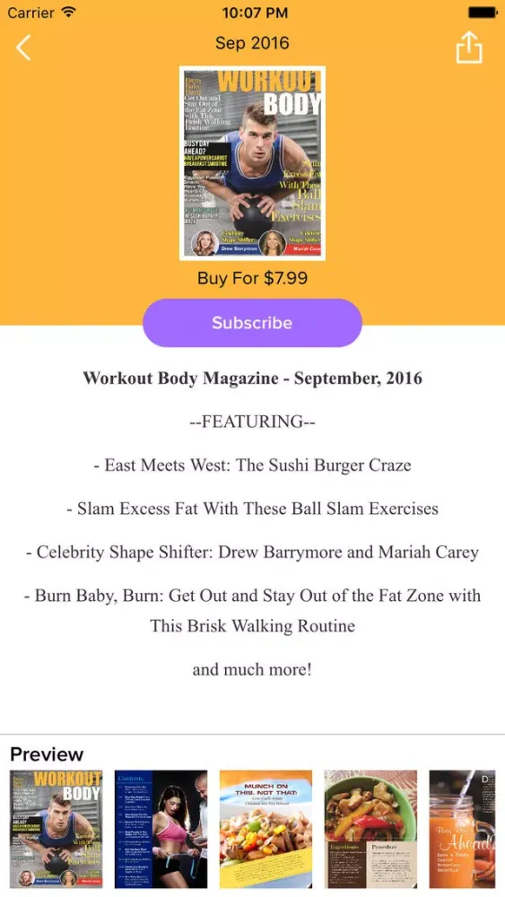 Скриншоты Workout Body Magazine