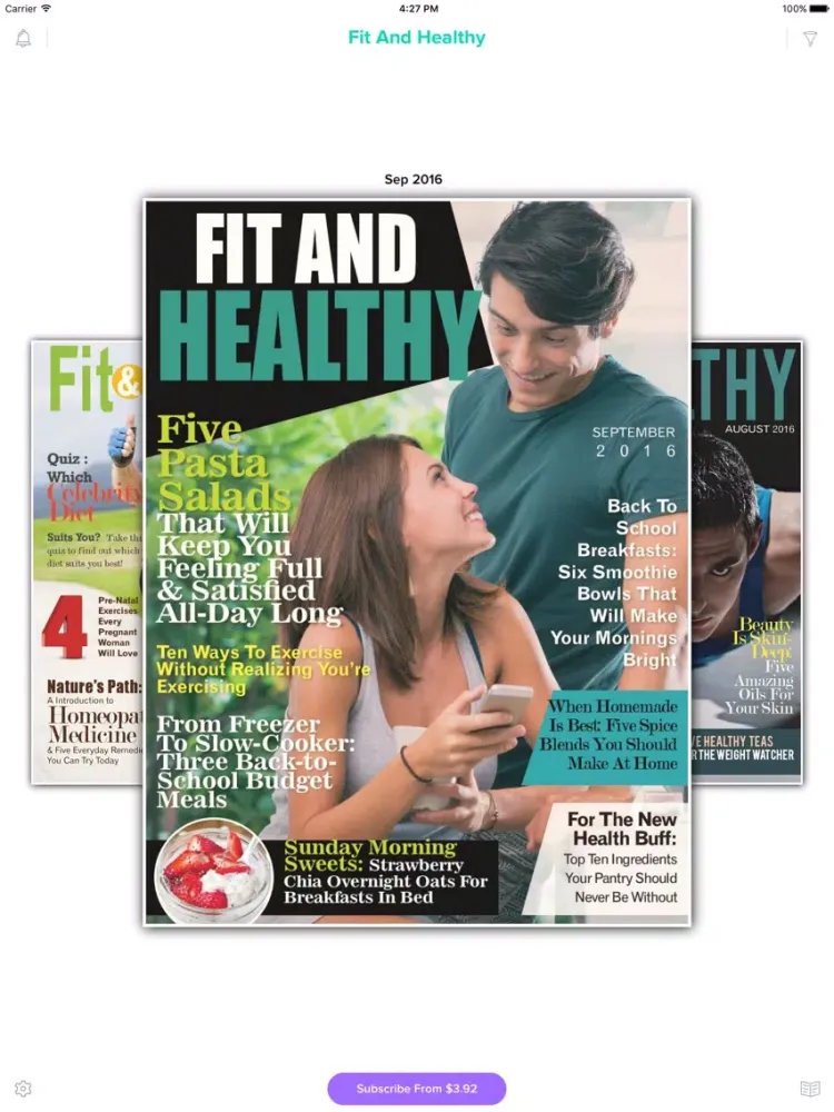 Capturas de tela do Fit & Healthy Magazine iPad 