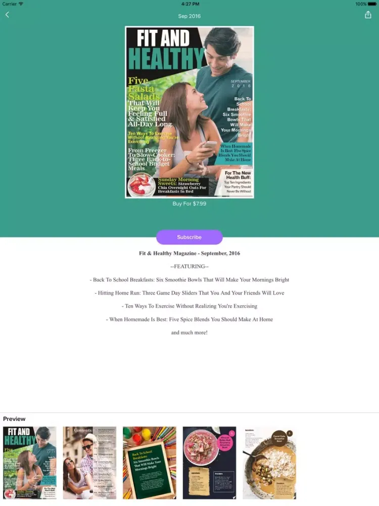 Capturas de tela do Fit & Healthy Magazine iPad 