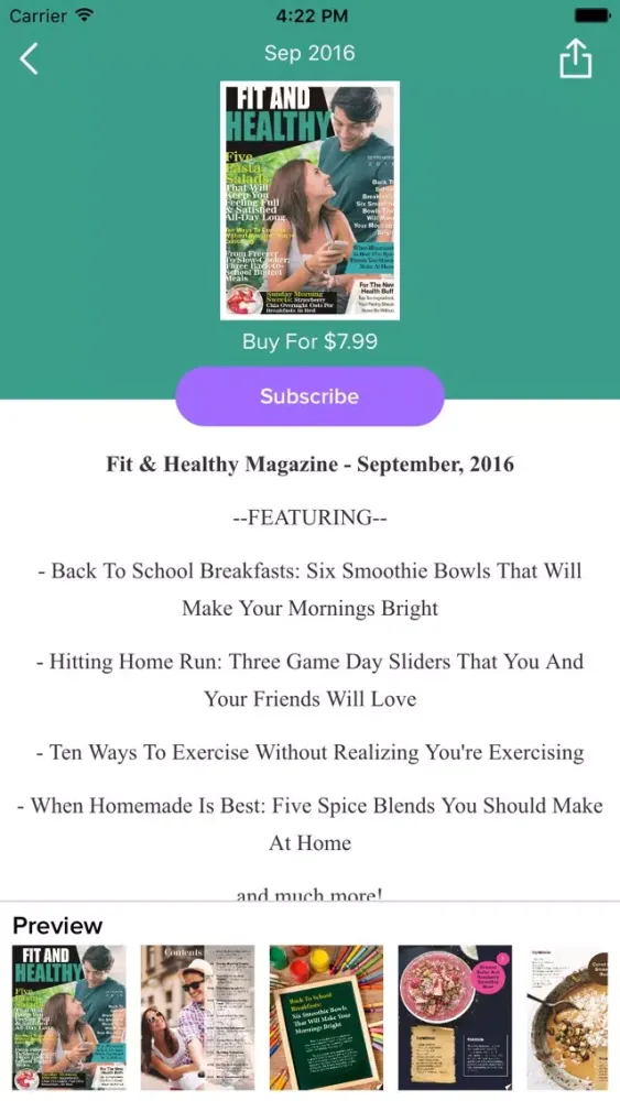 Capturas de tela do Fit & Healthy Magazine