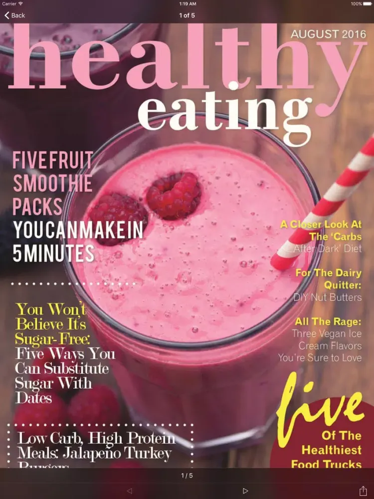 Healthy Eating Magazine iPad  Screenshots