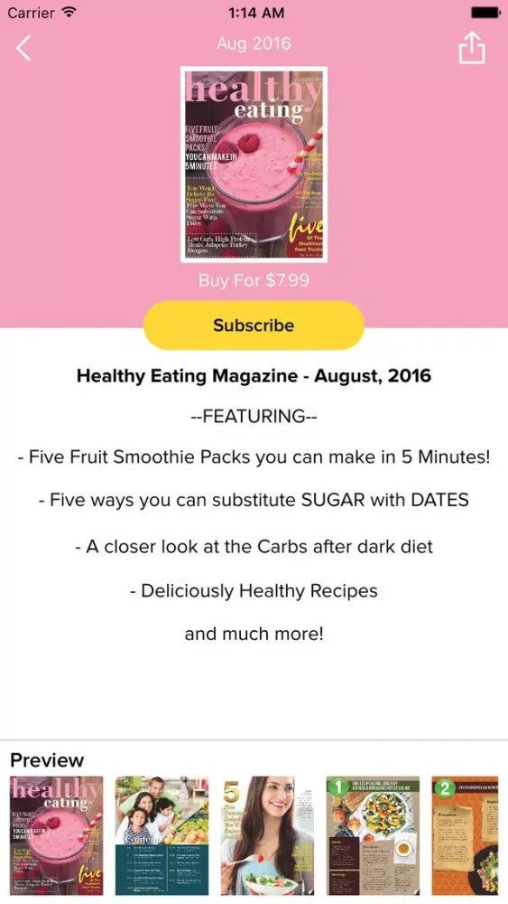 Healthy Eating Magazine Screenshots