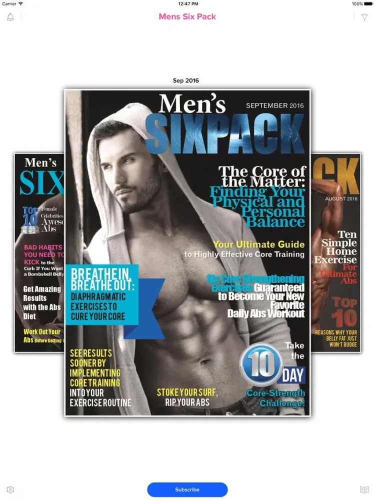 ภาพหน้าจอของ Men's Six Pack Magazine iPad 