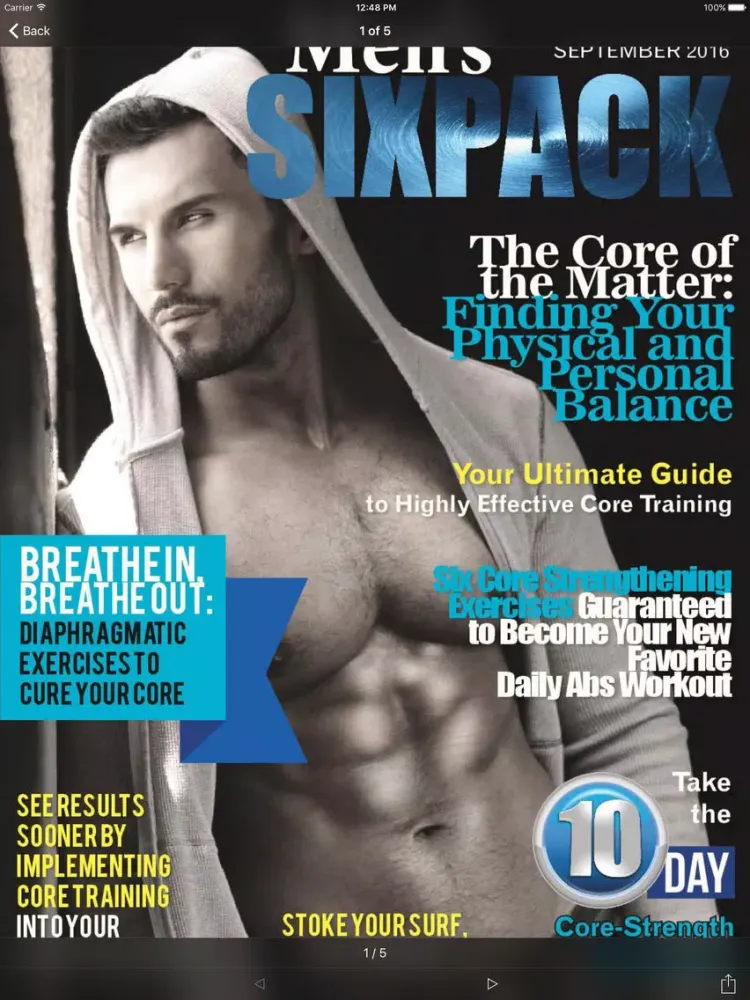 ภาพหน้าจอของ Men's Six Pack Magazine iPad 