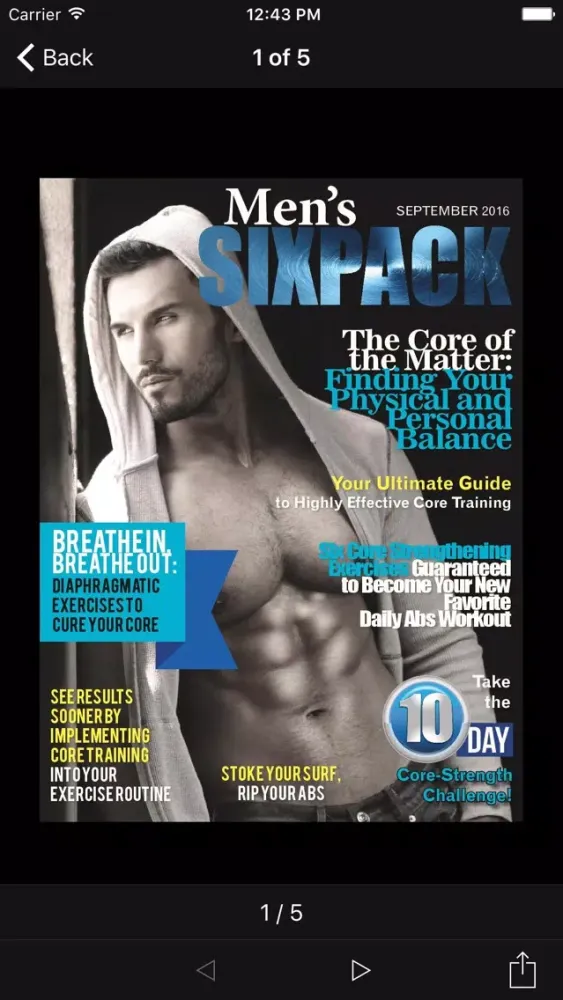 ภาพหน้าจอของ Men's Six Pack Magazine
