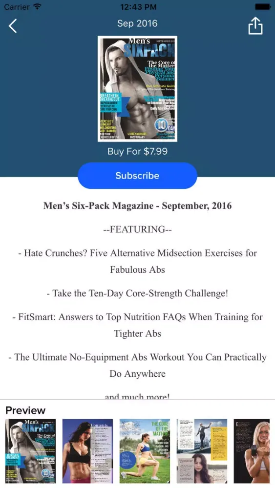 ภาพหน้าจอของ Men's Six Pack Magazine