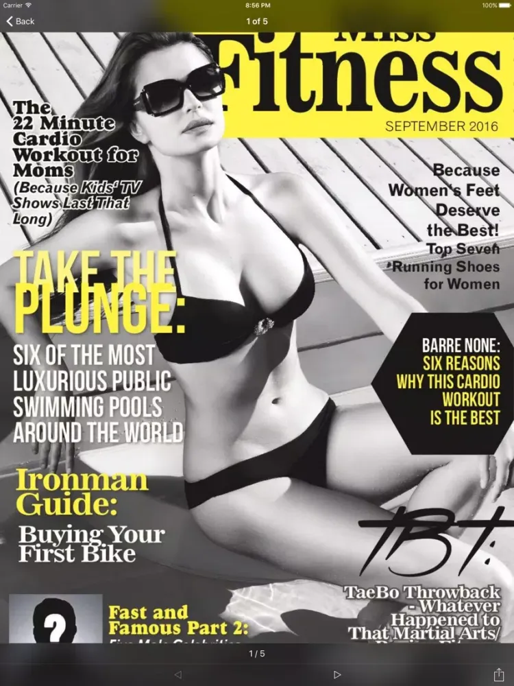 Ảnh chụp màn hình của Miss Fitness Magazine iPad 
