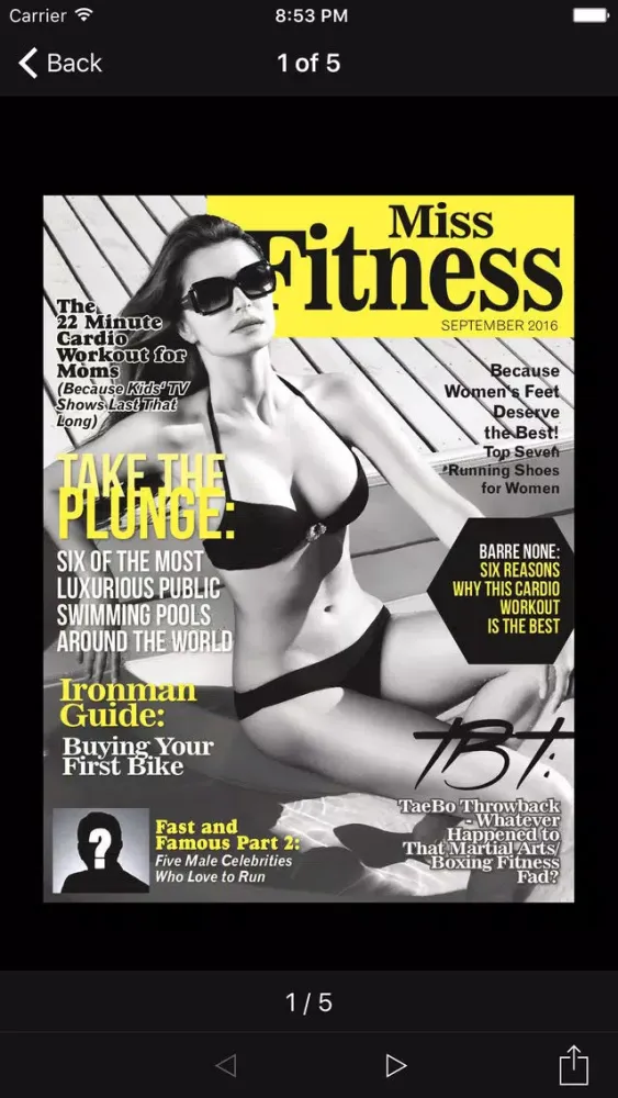 Ảnh chụp màn hình của Miss Fitness Magazine