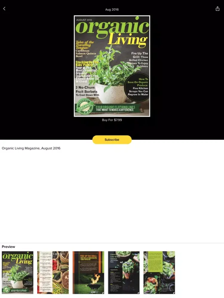 Organic Living Magazine iPad  سکرین شاٹس