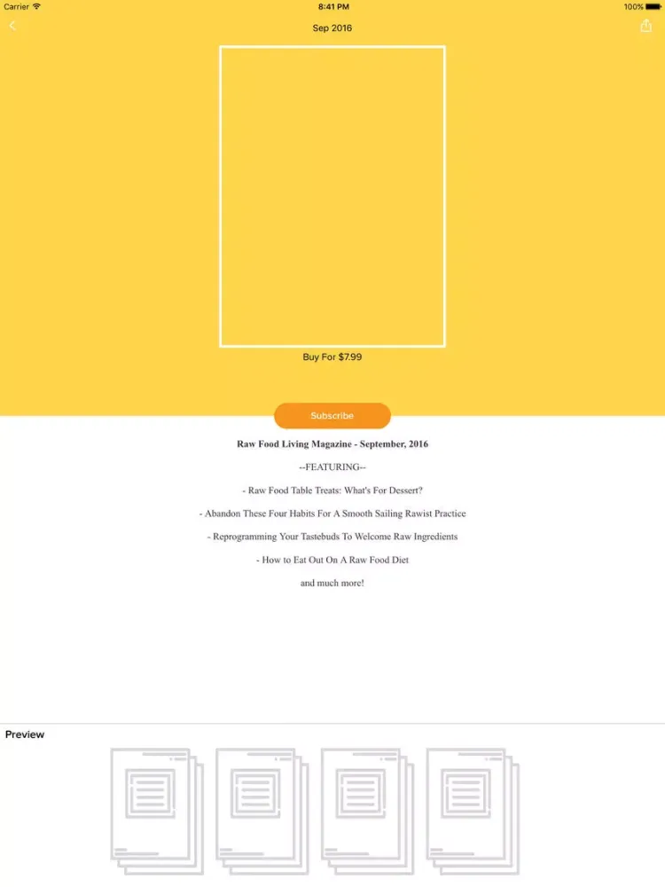Capturas de pantalla de Raw Food Living Magazine iPad 