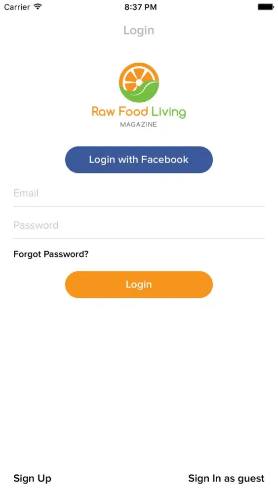 Capturas de pantalla de Raw Food Living Magazine